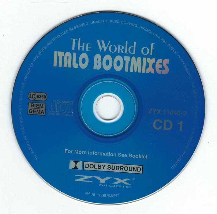 2 CD - The World Of Italo Bootmixes (1996) (ZYX Music)