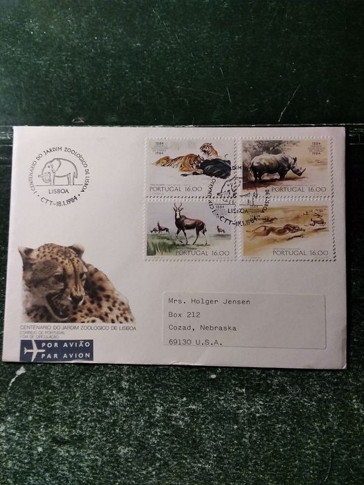 1984 FDC  Centenário Do Jardim Zoológico De Lisboa
