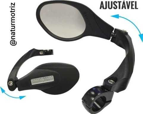 Espelho retrovisor esquerdo retrátil com refletor bicicleta MIRAGE