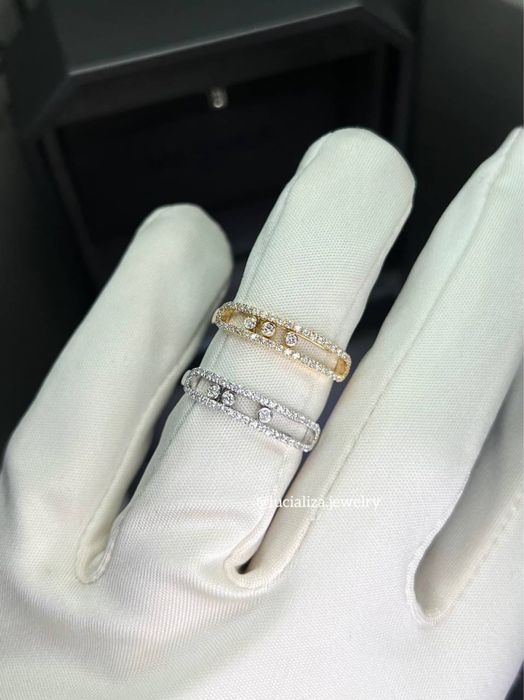 Золотое кольцо Baby move pave с бриллиантами 0.25ct