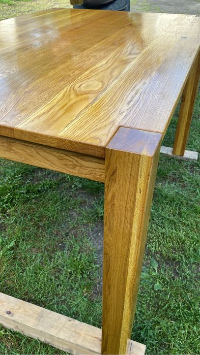 Stół dębowy prostokątny 140x90 cm salonu jadalni lite drewno wosk