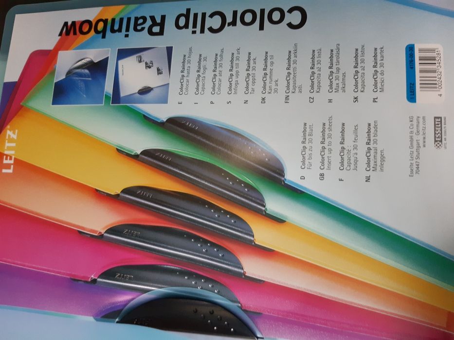 Conjunto de classificadores / capas com clip Colorclip da Leitz