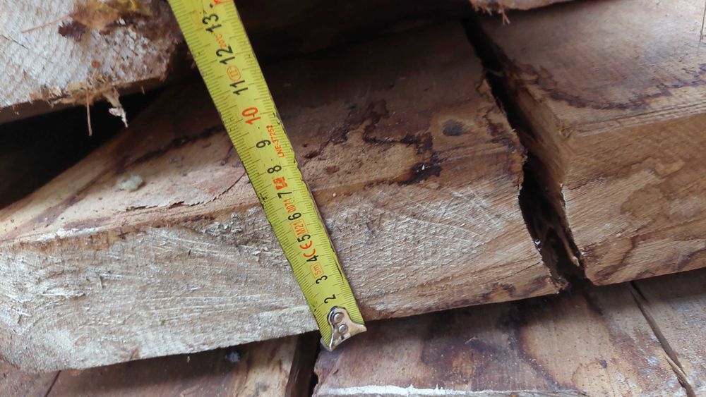 Dębina tarcica dębowa dł. 125  gr. 5  i 7 cm  sucha