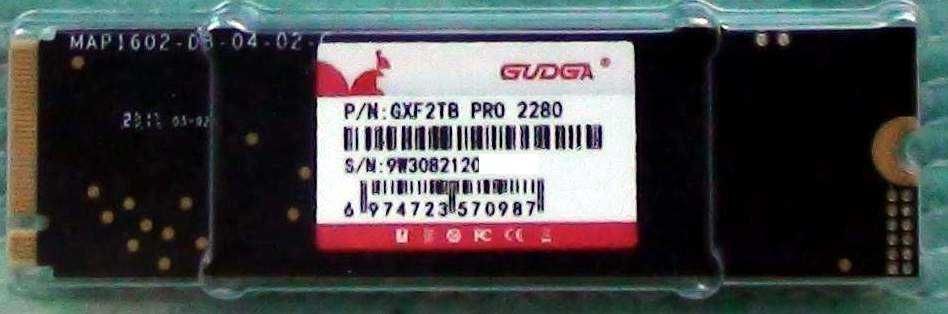 SSD Gudga 2Tb 2Тб NVME M.2 2280 PCIe 4.0 НОВЫЙ PS 5 КАЧЕСТВО!