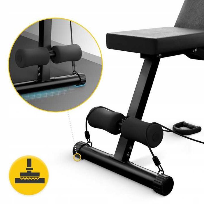 NOWA Ławka Treningowa Regulowana Prosta Skośna Do Ćwiczeń Składana