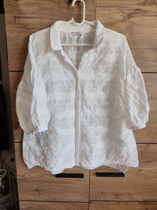 Marie Lund Copenhagen biała bluzka koszula 42 oversize