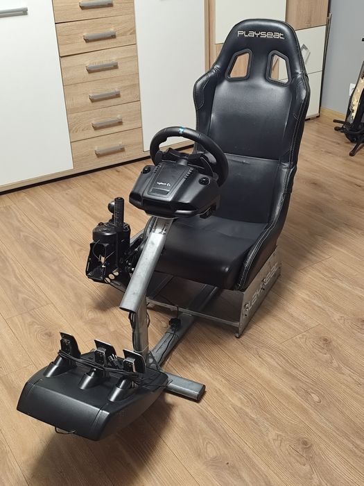 Logitech g29 + shifter + ręczny + stelaż playseat