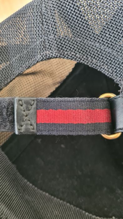 Czapka z daszkiem Gucci. Wąż. Czarna.
