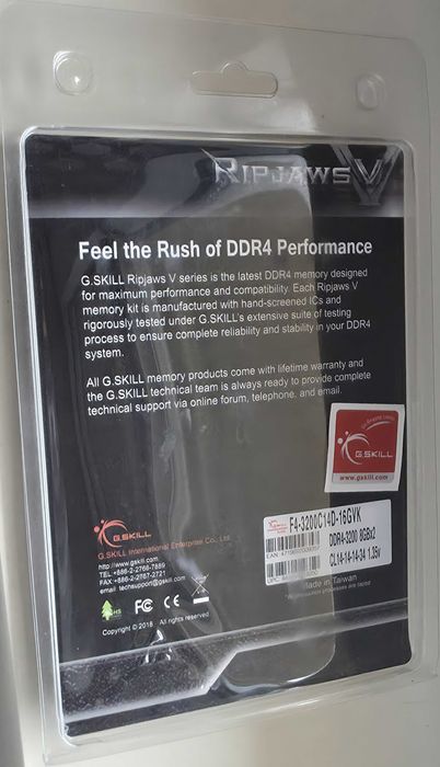 Pamięci RAM G.SKILL RipjawsV DDR4 16 GB (2x8GB DualChannel) 3200-CL14