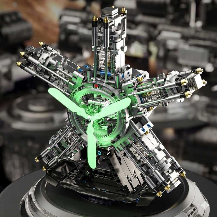 В КОРОБЦІ | Конструктор Goqi YC489 — Радіальний 5-циліндровий авіадвигун (STEM)