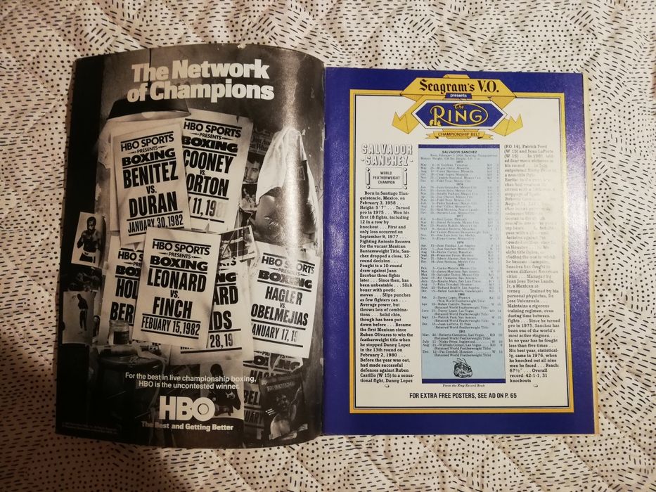 Revista "The Ring" de 1982 - Marvin Hagler (portes grátis)