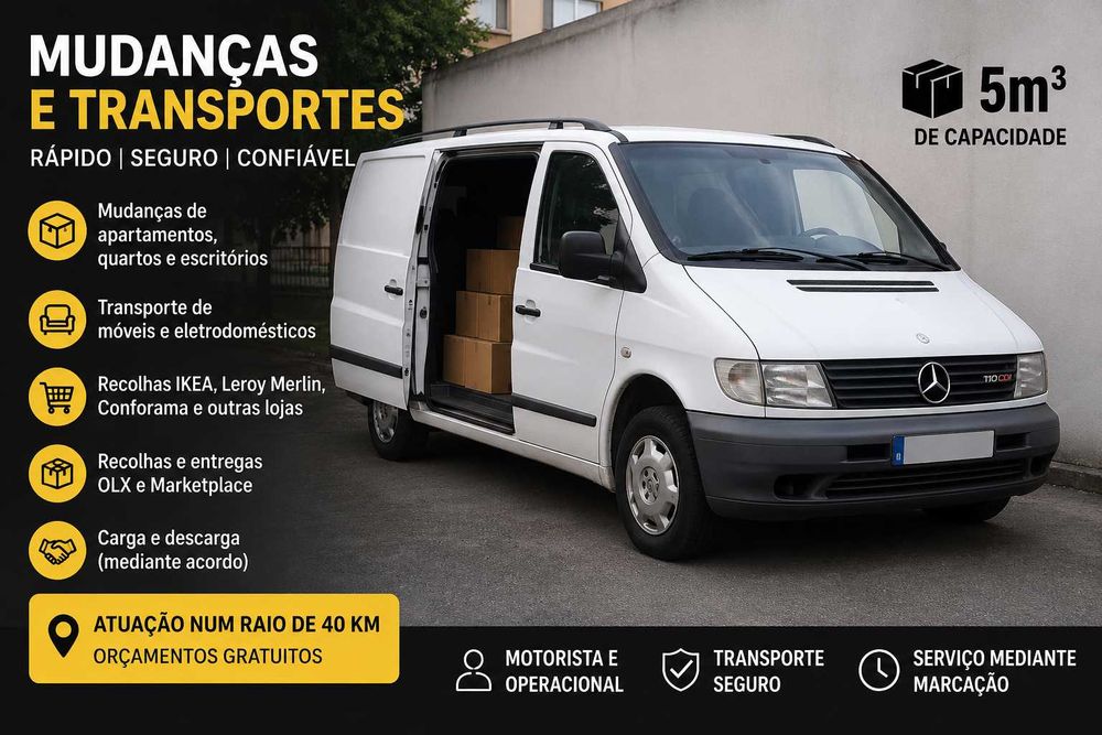 Mudanças | Transporte | Montagem de Móveis | Orçamentos Rápidos