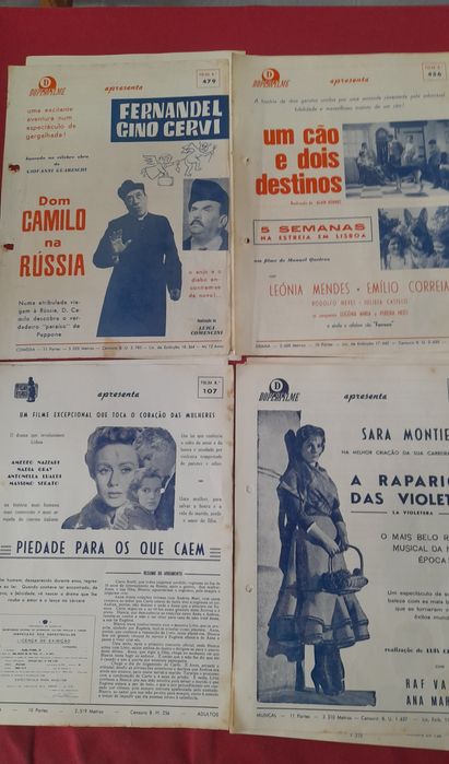 Panfletos Antigos  Filmes Anos 50/60