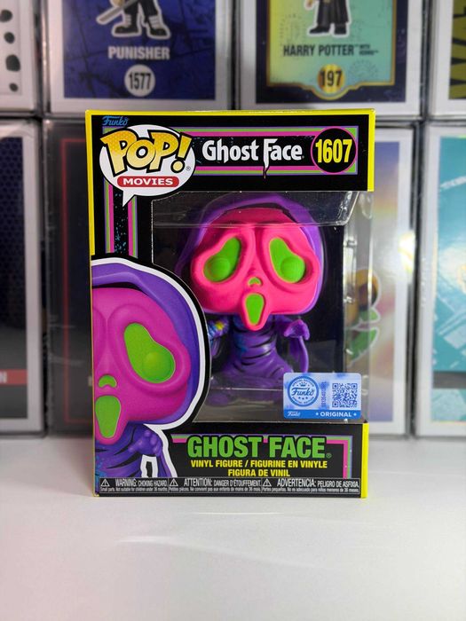 Оригінальна колекційна фігурка Funko Pop 1607 Ghost Face Гостфейс Black Light Крик Scream Ексклюзив Фанко Поп Хоррор Статуетка Іграшка Подарунок