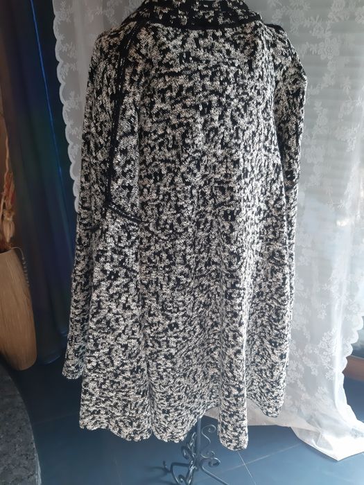 Płaszczyk sweter oversize Zara melanż damski dzianina duży tkmaxx limi