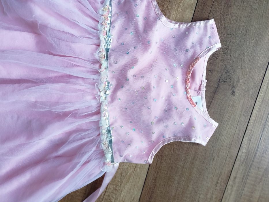 Sukienka tiul różowa 2/3 lata