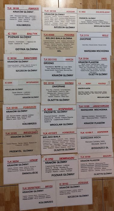 Tablice kierunkowe PKP Intercity