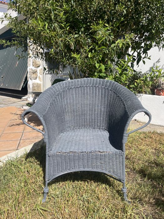 Poltrona Jardim em ferro e vime