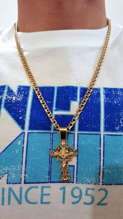 Złoty Łańcuszek GALIBARDI + KRZYŻ - 585 - Warszawa