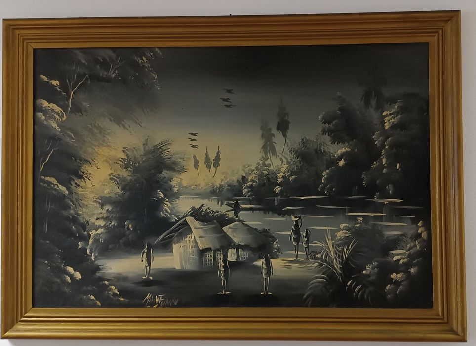 Pinturas africanas emolduradas