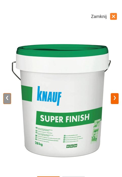 Knauf super finish gładź