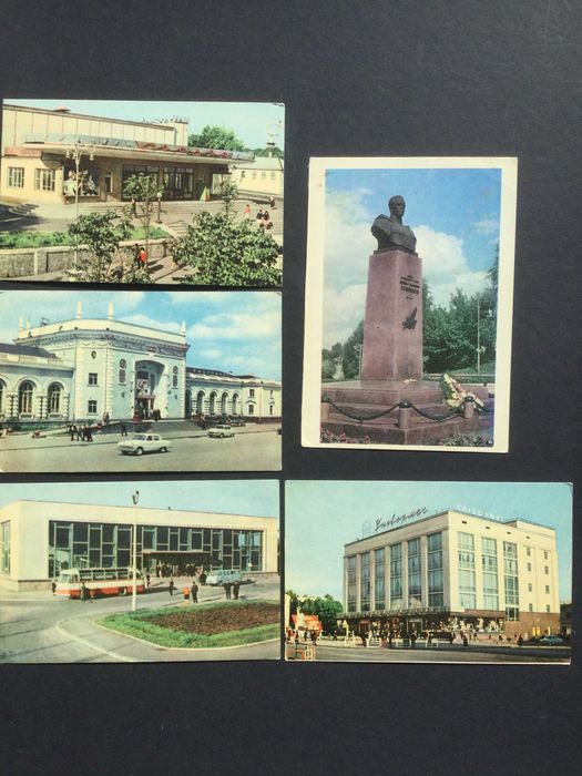 листівка листівки открытка открытки 5 шт. Рівне Ровно 1968 рік год