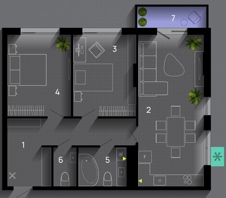 Продам трьохкімнатну квартиру 77 кв м район манхетен в центрі