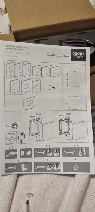 GROHE przycisk do WC nowy