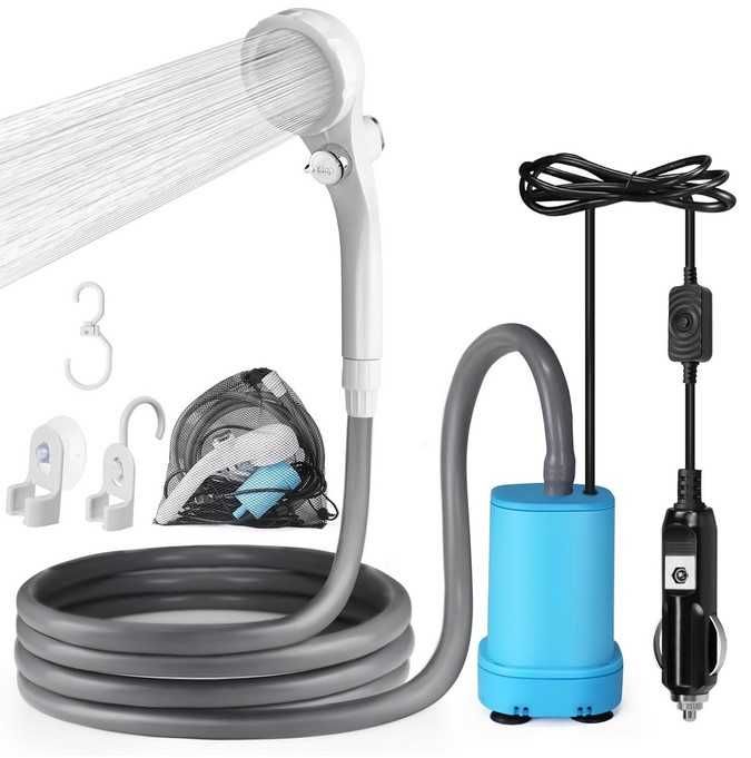 Duche Campismo 12V e 24V + Deposito 50L