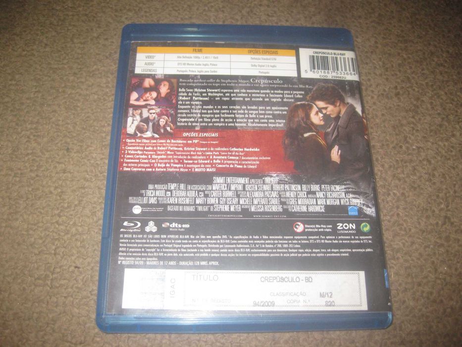 Blu-Ray "Crepúsculo" com Kristen Stewart