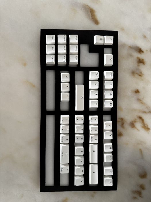 Keycaps brancas conjunto 109 teclas Ducky PBT Doubleshot