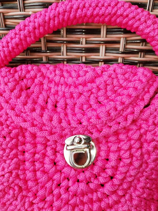 Piękna torebka damska Handmade róż
