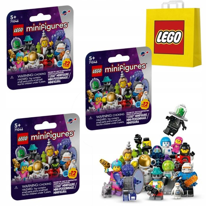 Lego Minifigures 71046 Minifigurki Seria 26 Zestaw 3 Sztuk Lego + Torb