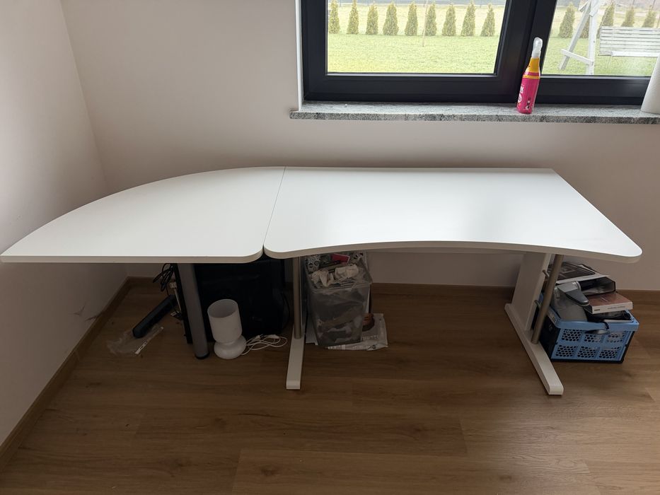 Białe biurko 200x77 cm