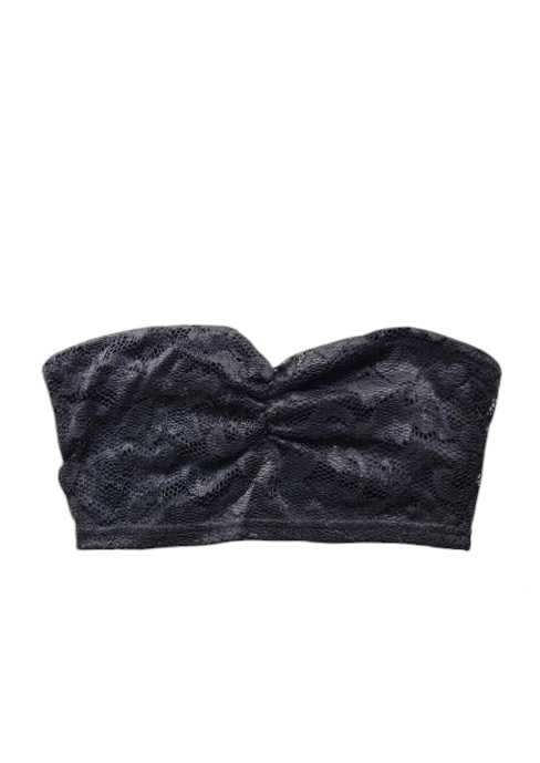 Czarny koronkowy top bandeau 34,XS New Look