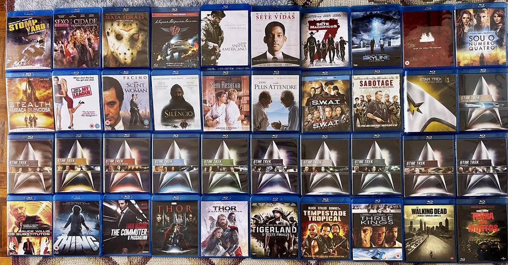 Vendo Coleção Pessoal de Filmes Blu-ray e 3D (Originais)