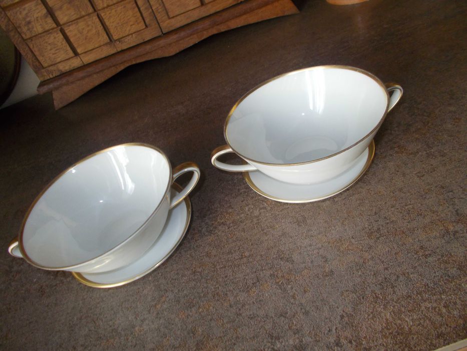 Niemiecka porcelana vintage - Eschenbach Bavaria - dwie bulionówki