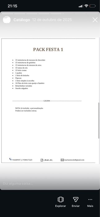 Pack festas/ doces/ lembrancas