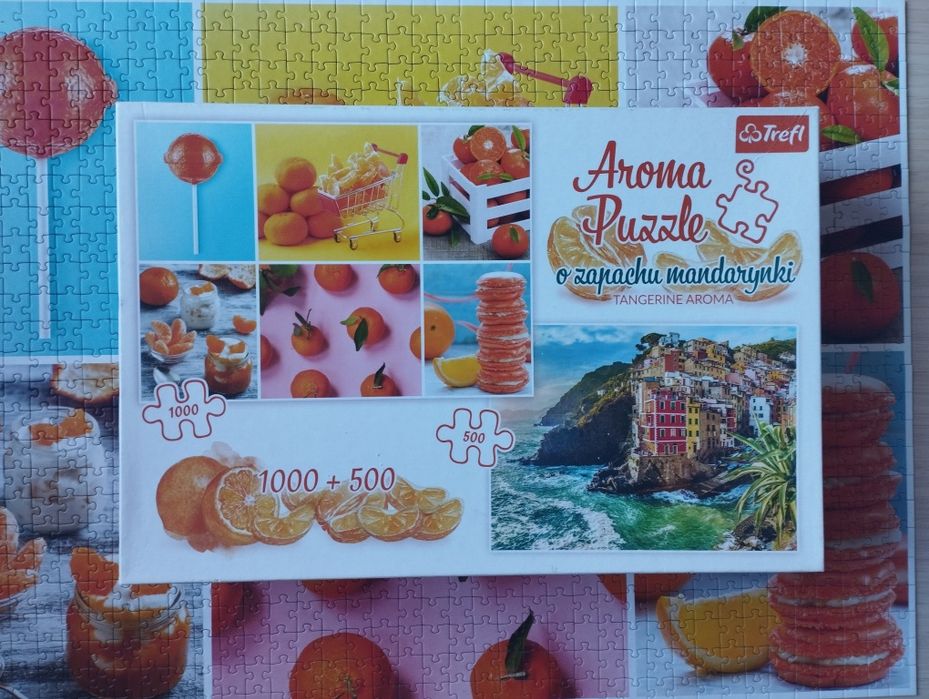 Kompletny zestaw 1000 + 500 mandarynki i widoczek