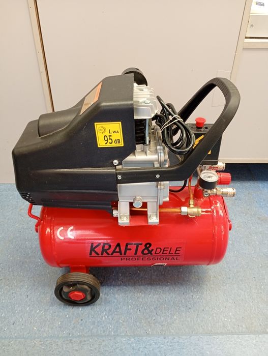 Kompresor olejowy KRAFT & DELE KD400, 24L. 8 BAR, + akcesoria, Komis Jasło Igielna