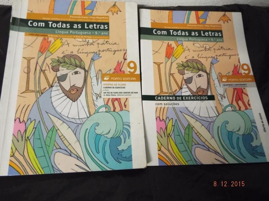 Schoolbooks - Portuguese Language, 9th Grade, Textbook and Workbook with Activities64575349722243120