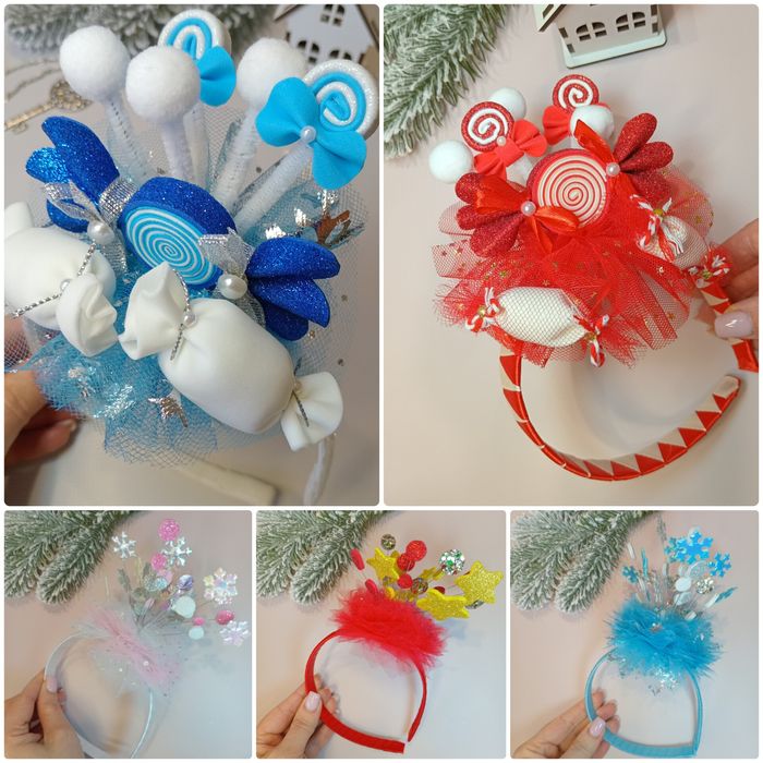 Новорічні обручі. Сніжинка, Зірочка. Цукерка