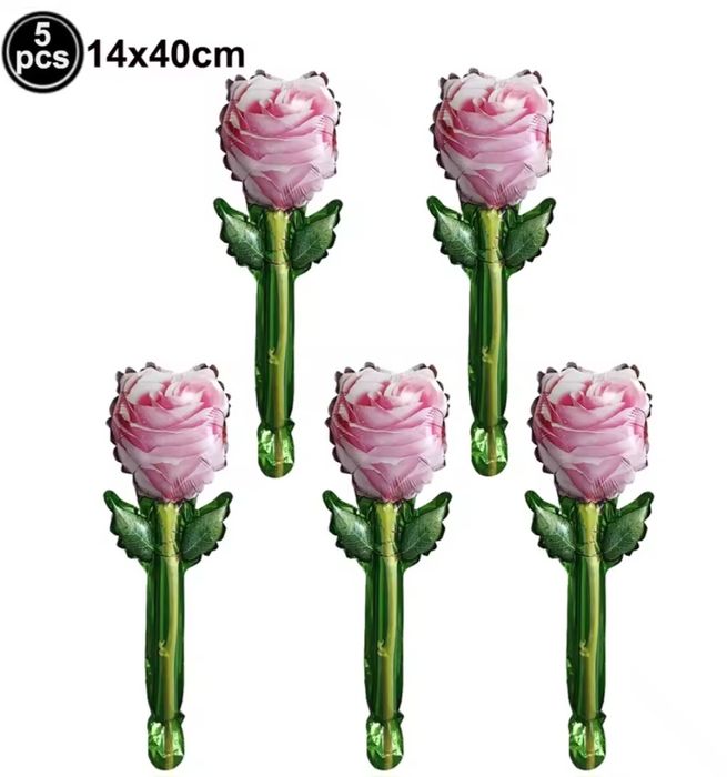 Повітряна куля, троянда, надувка святкова