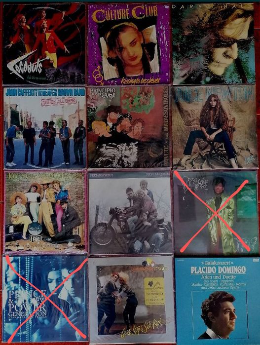 LPs, maxis e singles em vinil, e CDS