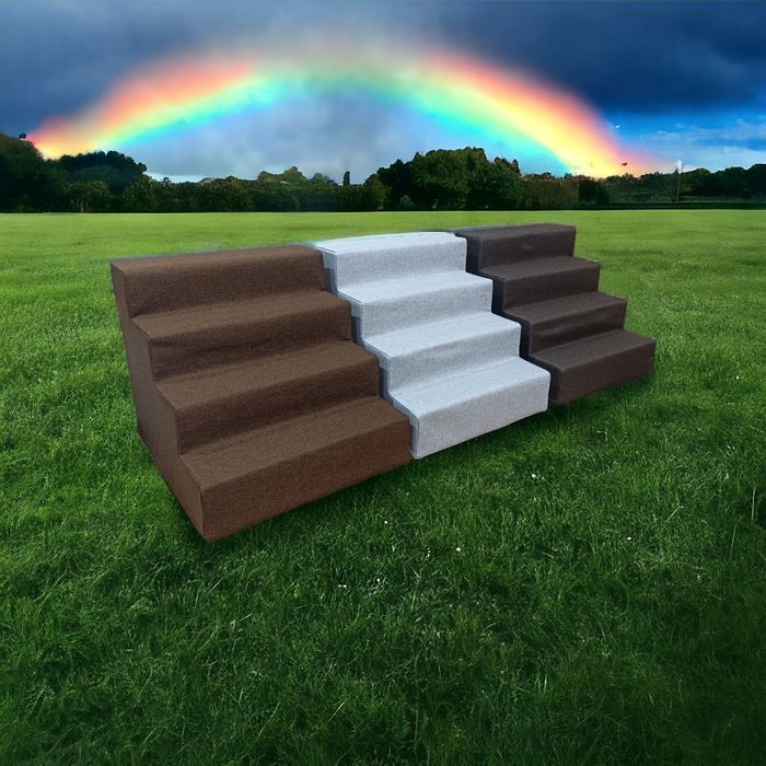 Лесенка для собак цвет как на фото, ступени для собак, пандус для соба