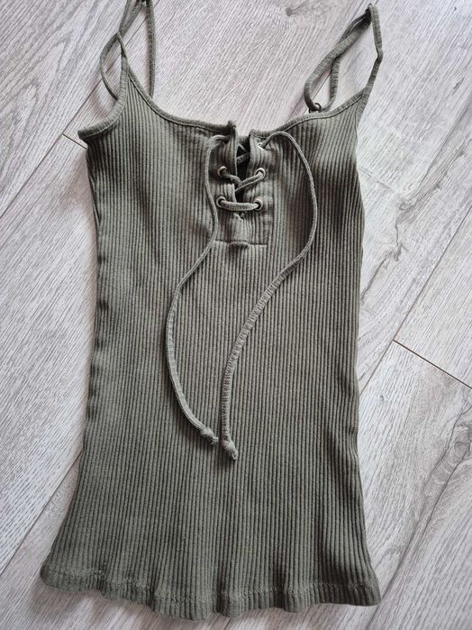 Sinsay bluzka top prążek wiązanie rozm. XS