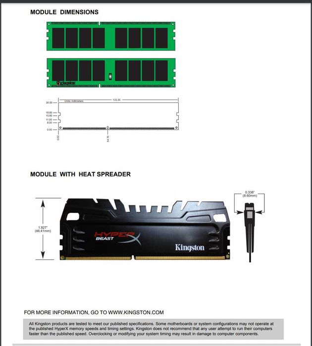 DDR3 Kingston HyperX Beast 1866 CL9 4x4GB kit KHX18C9T3K4