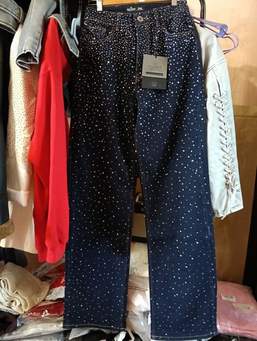 Джинси в камінці палаццо кльош труби стрази