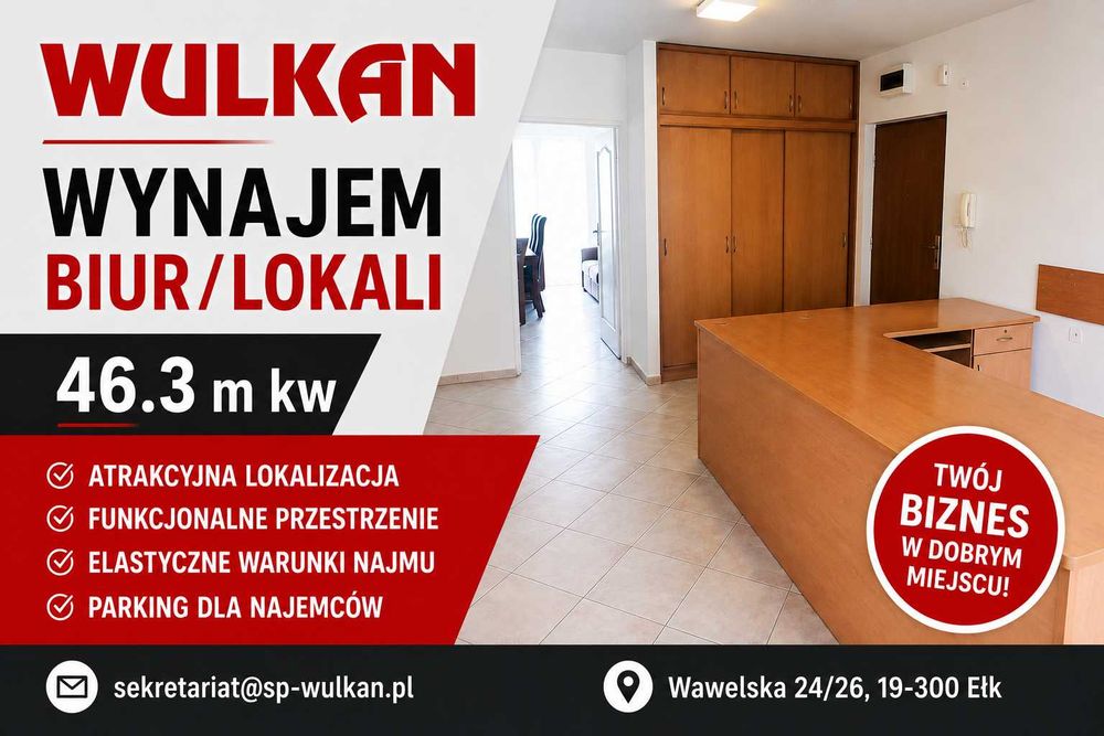 Lokal biurowy/mieszkanie ul. Wawelska 46,3 m2