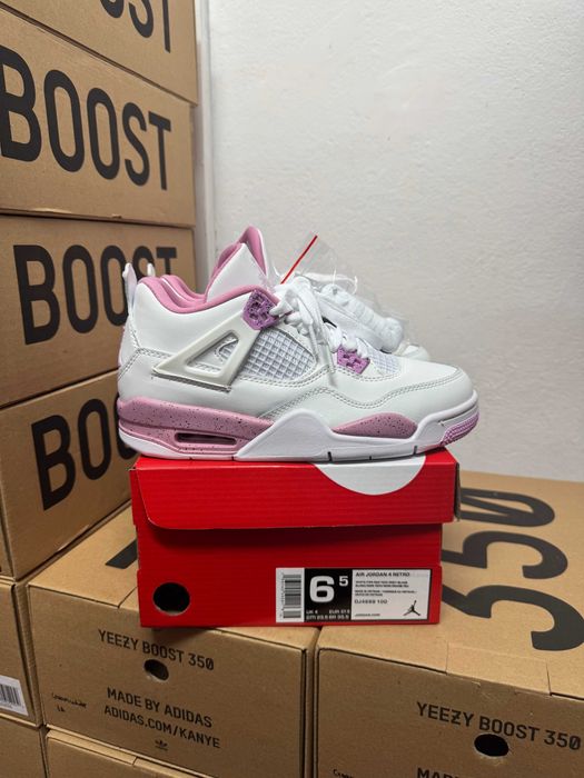 Женские кроссовки Nike Jordan 4 "White/Pink Oreo" 36-40